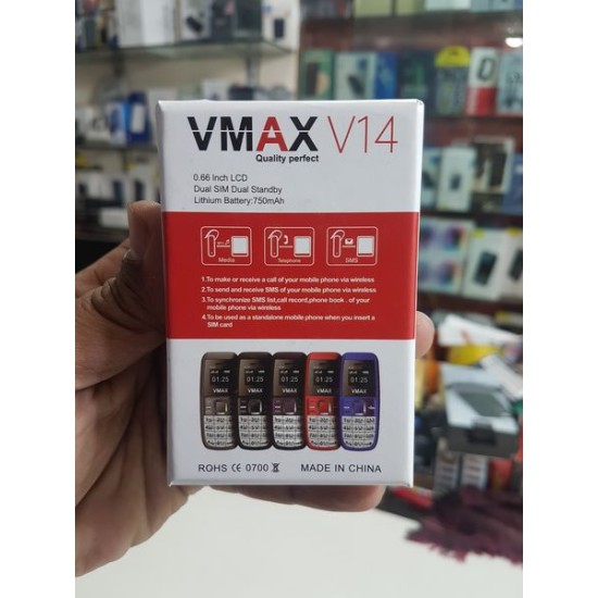 VMAX V14 Mini Mobile Phone Dual Sim 380mAh Battery With Warranty VMAX V14 Mini Mobile Phone Dual Sim 380mAh Battery With Warranty