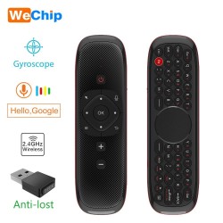 Wechip W2 Air Mouse Mini Keyboard with Touch Pad Mouse 2.4G Wireless Voice Colterol 