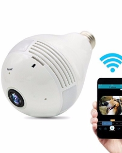 Panoramic Light Bulb Wifi Camera 360 Degree 