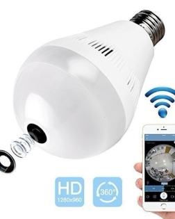 Panoramic Light Bulb Wifi Camera 360 Degree 