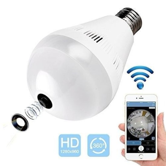 Panoramic Light Bulb Wifi Camera 360 Degree 