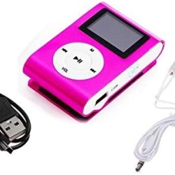 AR02 Mini MP3 Player With Display Pink