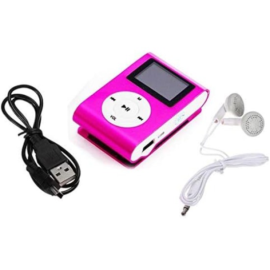 AR02 Mini MP3 Player With Display Pink