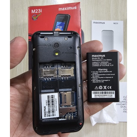 Maximus M23i Button Folding Phone With Warranty