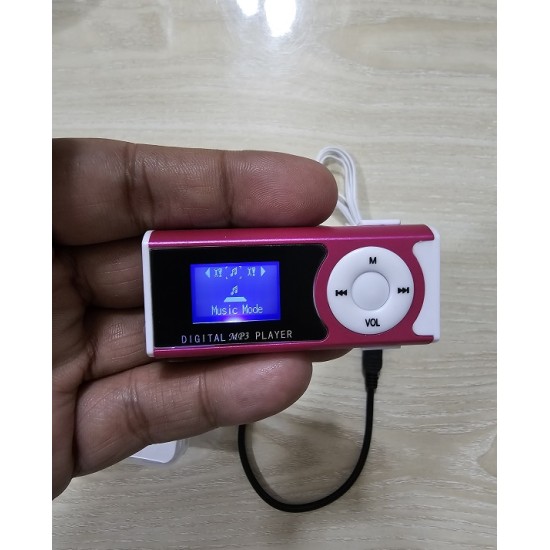 AR03 Mini MP3 Player With Display Pink