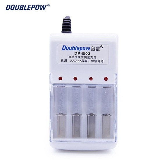 Doublepow DP-B02 4 Slot Rechargeable AA AAA Battery Charger