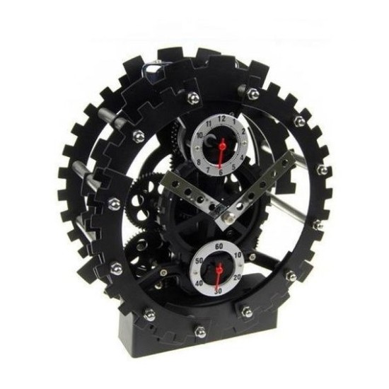 Luxury Metal Desktop Gear Clock HY-G040