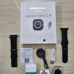 W26 Ultra Max Smart Watch With Earpods Watch 8