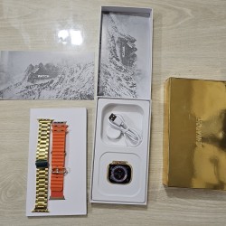 A2858 Ultra Smartwatch A-pple Logo Strip - Gold Edition