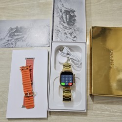 A2858 Ultra Smartwatch A-pple Logo Strip - Gold Edition