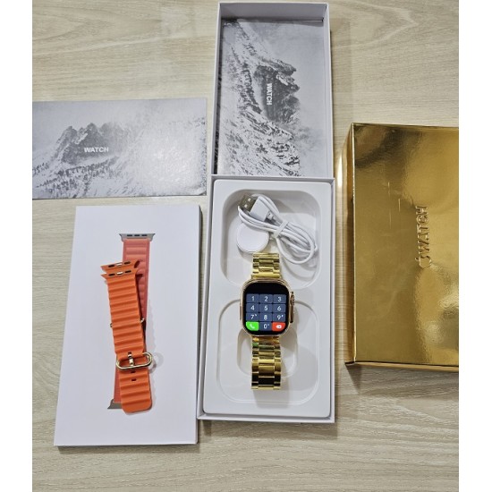 A2858 Ultra Smartwatch A-pple Logo Strip - Gold Edition