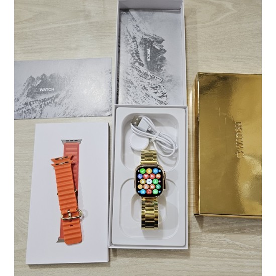 A2858 Ultra Smartwatch A-pple Logo Strip - Gold Edition