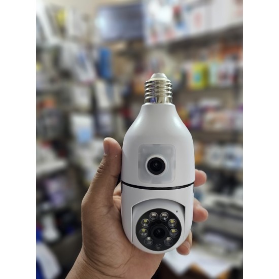 E27A V380 Pro Bulb Wifi Camera Dual Lans Rotatable 360