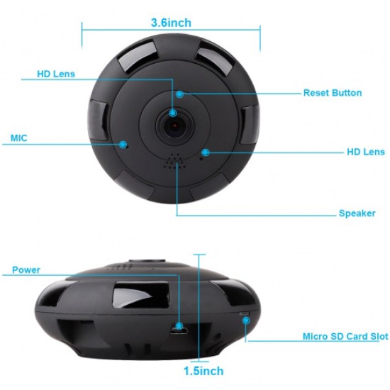 V380 Panoramic 2MP Wifi Video Camera Night Vision