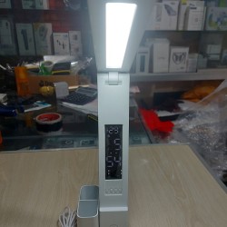 Foldable Clock Desk Lamp Touch Light With Pen Holder