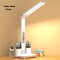 Foldable Clock Desk Lamp Touch Light With Pen Holder