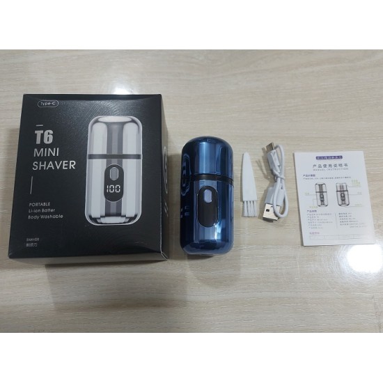 T60 Mini Electric Shaver Metal Body With Display Rechargable