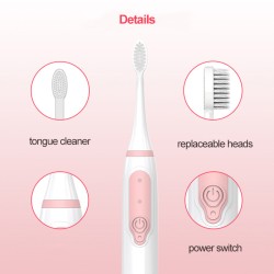 Electric Toothbrush 2 Soft Head Toothbrushes