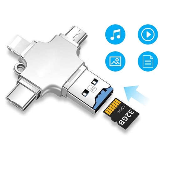 4 in 1 OTG Card Reader 