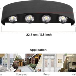 8W LED Wall Lamp IP65 Waterproof Outdoor Indoor Lighting