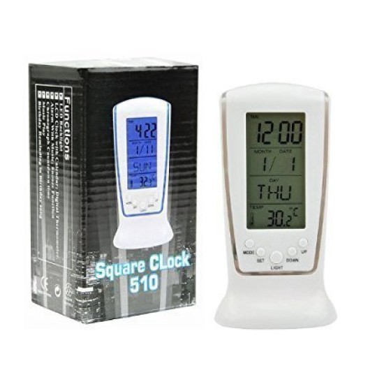 Square Clock 510 Led Backlight Alarm Clock