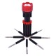 8 in 1 Multi Portable Screw driver Tools Set with 6 LED Torch