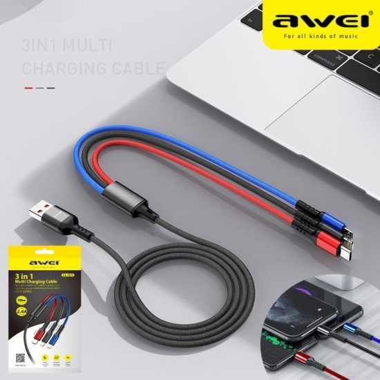 Awei CL971 3 in 1 Multi Charging Cable