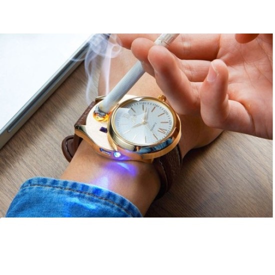 USB Rechargeable Watch Lighter Gold