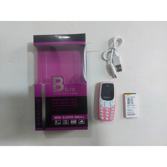 BM10 Mini Mobile Phone Dual Sim Option Pink