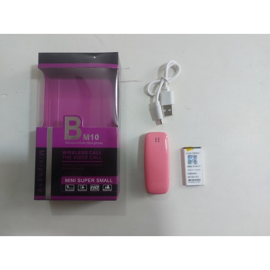 BM10 Mini Mobile Phone Dual Sim Option Pink