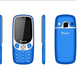 Bontel V1 Ultra Slim Phone With Cover Warranty -Blue