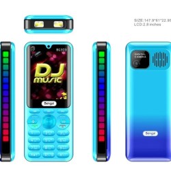 Bengal BG 303 Dj Java Supported 4 SIM Standby 4500mAh Power Bank Phone - Blue