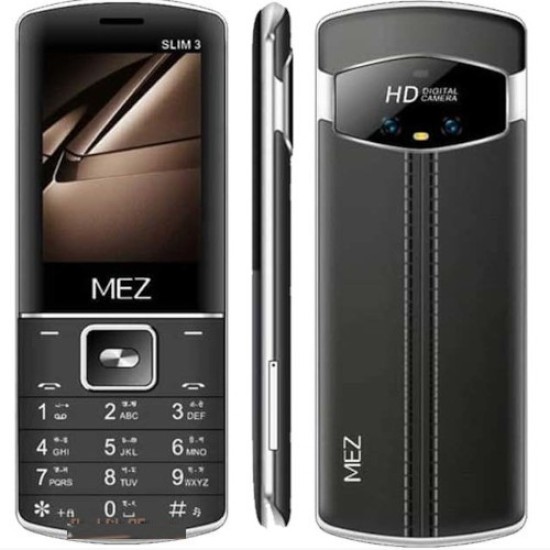 MEZ SLIM 3 Super Slim Metal Phone With Warranty - Black
