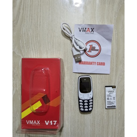 Vmax V17 Mini Phone 1000MAh With Warranty - Blue