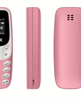 Vmax V17 Mini Phone 1000MAh With Warranty - Pink
