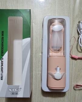 SD09 Mini Portable Hand Fan With Flash Light