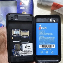 icon BD72 Mini Card Phone Dual Sim Black