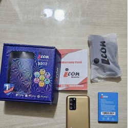 icon BD72 Mini Card Phone Dual Sim Gold