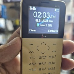 icon BD72 Mini Card Phone Dual Sim Gold