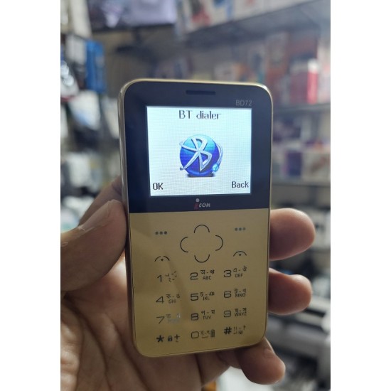 icon BD72 Mini Card Phone Dual Sim Gold