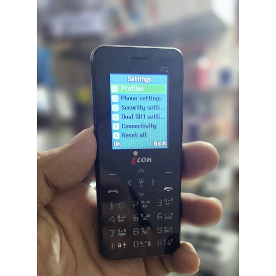 icon I72 Mini Card Phone Dual Sim Black
