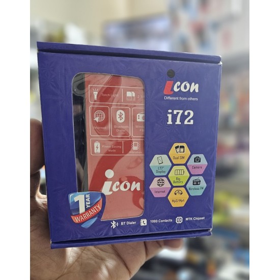 icon I72 Mini Card Phone Dual Sim Black