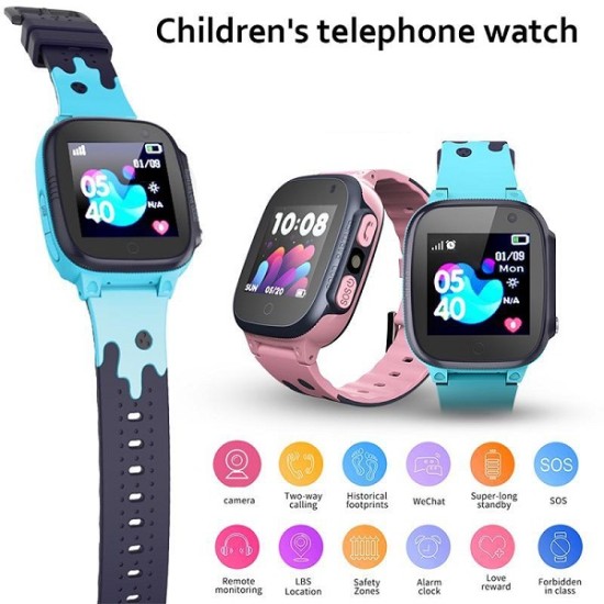 Q15 Kids Gps Smart Watch Water Reset Touch Display Camera