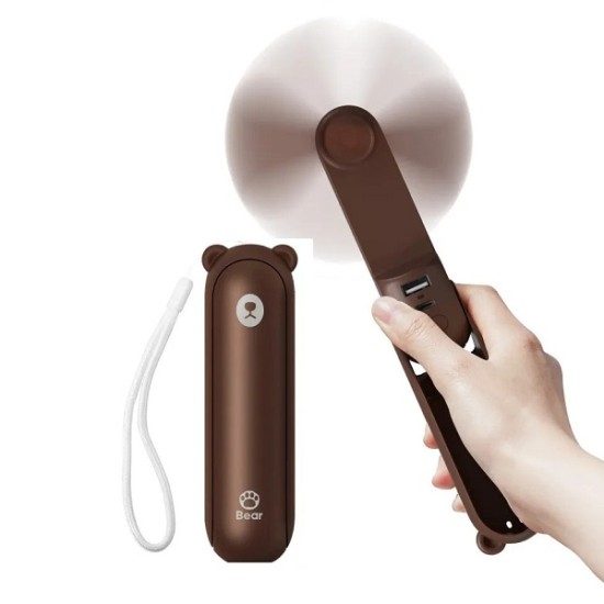 Jisulife F8X Mini Fan 4800mah Battery Coffie Jisulife F8X Mini Fan 4800mah Battery Coffie