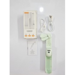 Jisulife F8 Mini Hand Fan Power Bank Flashlight Green