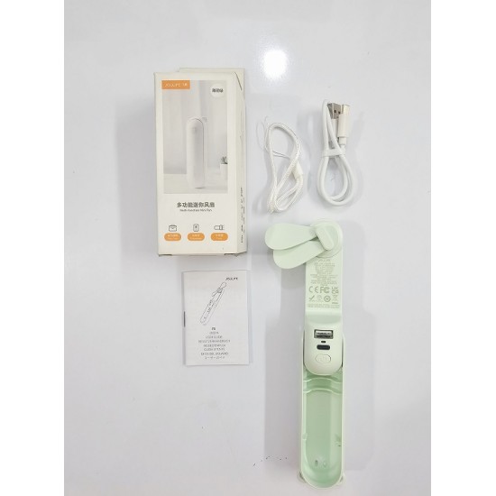 Jisulife F8 Mini Hand Fan Power Bank Flashlight Green