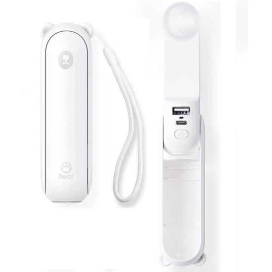 Jisulife F8 Mini Hand Fan 2000mAh Power Bank White Jisulife F8 Mini Hand Fan 2000mAh Power Bank White