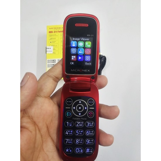 Micronex MX31 Flip Phone Dual Sim Red