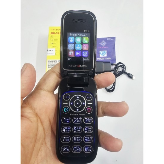 Micronex MX31 Folding Phone Black