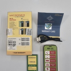 MICRONEX MX33 Mini Card Phone Dual Sim Gold